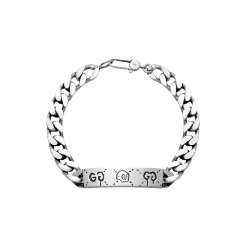GUCCI Ghost 925 Sterling Silver Bracelets Unisex Silver