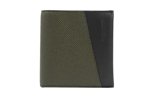Bottega Veneta PVC With Cow Leather Wallet Men's Green & Black