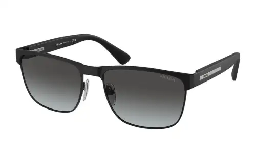 PRADA Metal Rectangular Sunglasses Men's Black