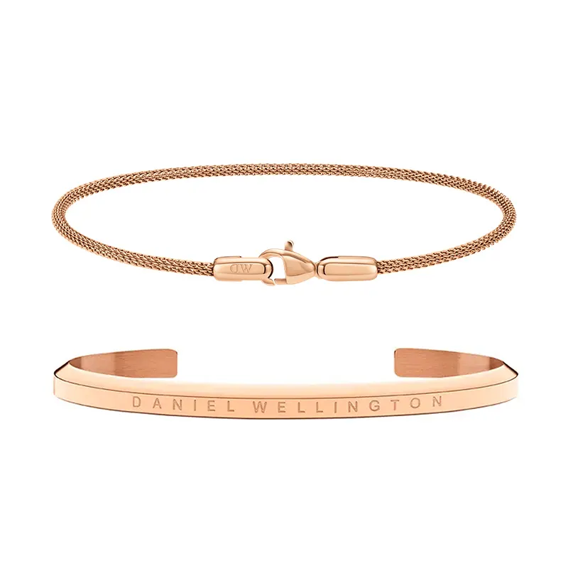 Daniel Wellington Daniel Wellington Light Luxury Simple Rose Gold Bracelet Bracelet Set Men and Women Same Style Couple Style