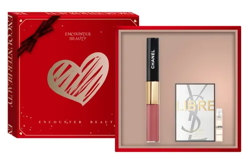 CHANEL Chanel, double-sided lip gloss, perfume sample, makeup primer, set, mirror effect, Birthday gift