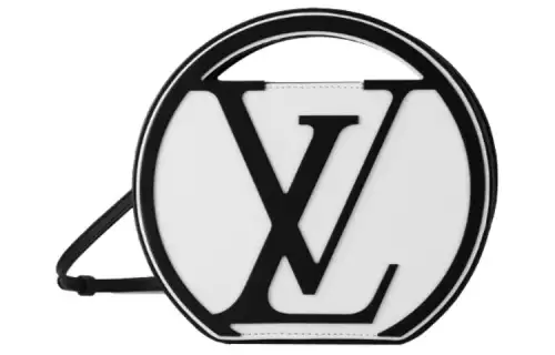 LOUIS VUITTON Cow Leather Shoulder Bag, Crossbody Bag, Handbag Small Women's White & Black
