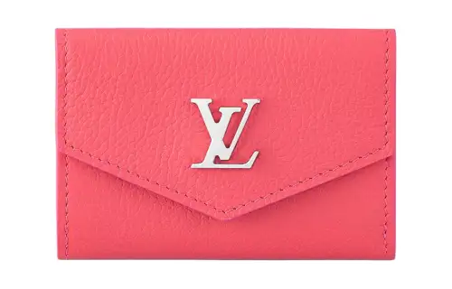 LOUIS VUITTON Grain Calfskin Wallet Mini Women's Pink
