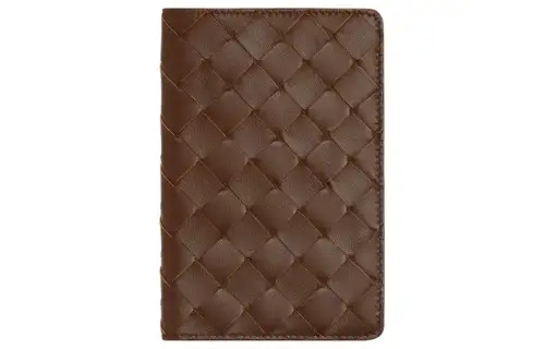 Bottega Veneta Intrecciato Cow Leather Notebook Case Bag Accessory Small Men's Brownie Brown