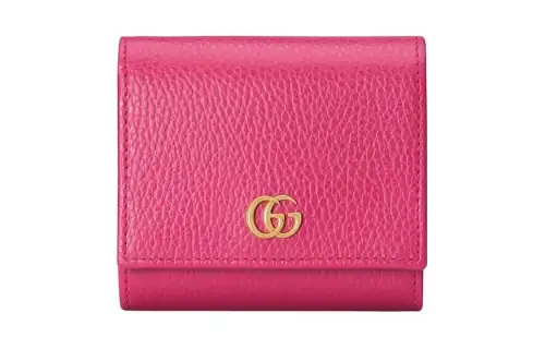 GUCCI Leather Wallet Women's Fuchsia