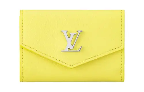 LOUIS VUITTON Grain Calfskin Wallet Mini Women's Yellow