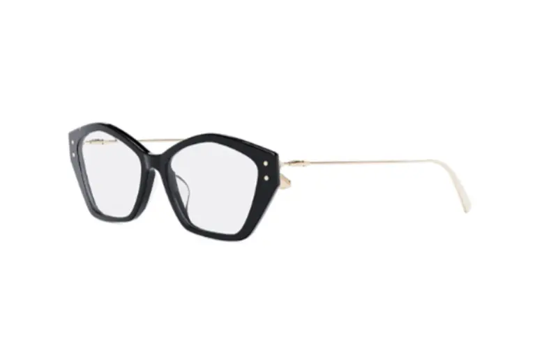 DIOR Irregular Shape Eyeglass Frames Women's Black