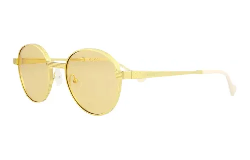 GUCCI Frame Series Round Sunglasses Unisex Gold