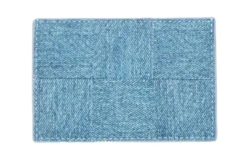 Bottega Veneta Fur With Leather With Sheepskin Card Holder Men's Blue