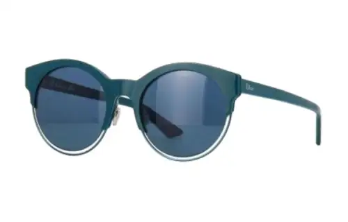 DIOR Plastic Propionic Acid Browline Sunglasses Unisex Blue