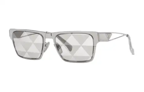 PRADA Metal Rectangular Sunglasses Men's Silver