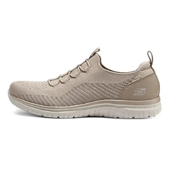 Skechers Cushioned Wear Resistant Breathable Low Top Running Shoes Women's Taupe