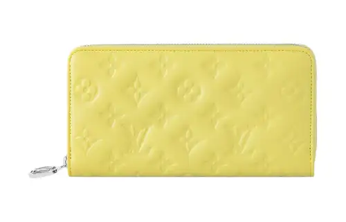 LOUIS VUITTON Zippy Lambskin Wallet Women's Yellow
