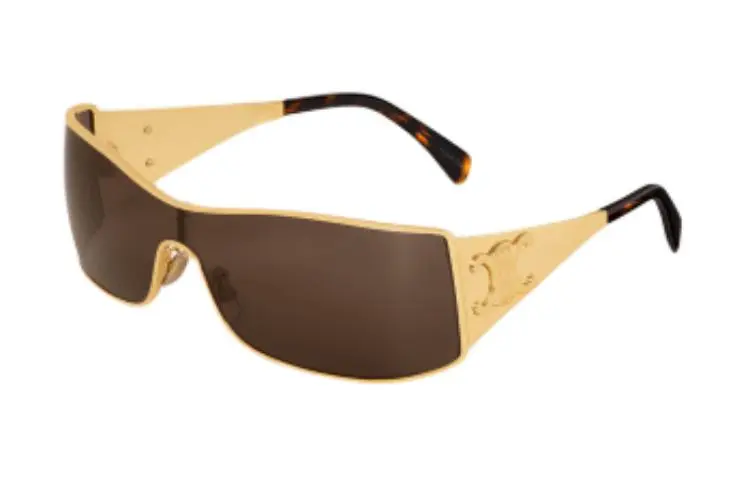 CELINE Triomphe Metal Racer Sunglasses In Metal