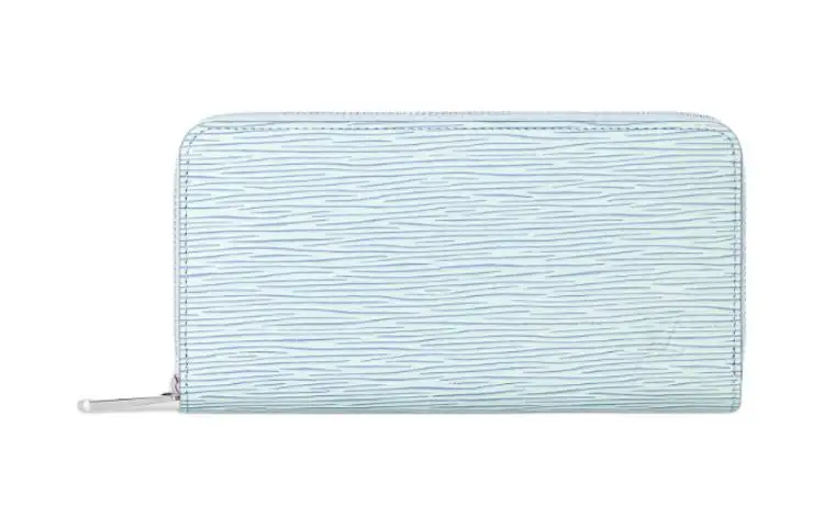 LOUIS VUITTON Zippy Epi Leather Wallet Women's Ice Blue