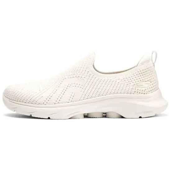 Skechers GO WALK 7 Cushioning Abrasion Resistant Breathable Lightweight Rebound Low top Casual Shoes Women's Ivory