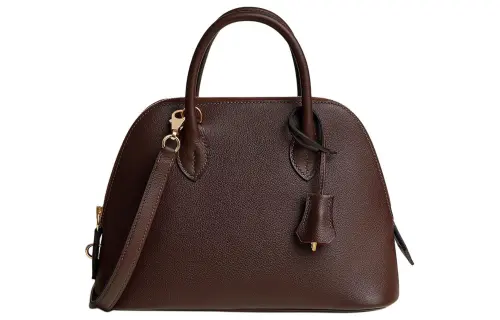 HERMES Bolide Evercolor Calfskin Bowling Bag, Handbag, Shoulder Bag, Crossbody Bag Women's Dark Red
