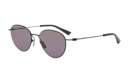 Bottega Veneta Acetate Metal Oval Sunglasses Men's Black