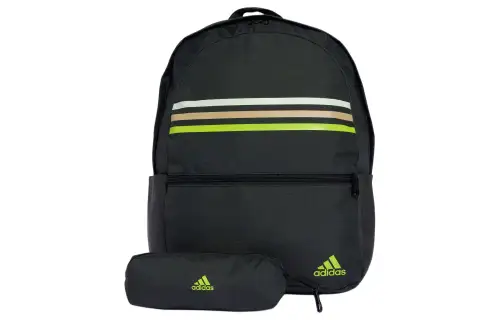 Adidas Recycled Polyester Plain Weave Fabric Backpack Unisex Black