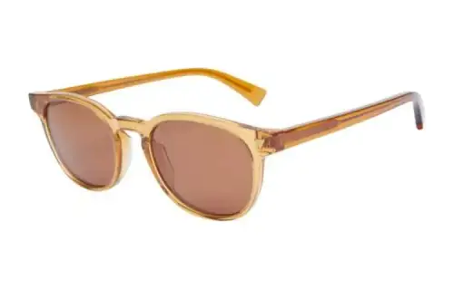 Bottega Veneta Recycled Acetate Round Sunglasses Women's Brown