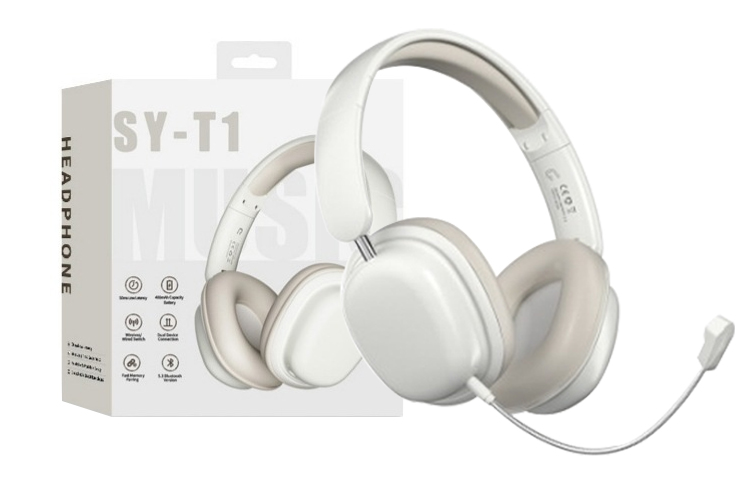 Black Cat Diary HMSYT1 Noise-reducing Stereo Bluetooth 5.3 Detachable Headset Large Power and Long Battery Life Good-looking and High-Quality Wired and Wireless Comfortable Earmuffs Foldable Simple and Fashionable Headphones