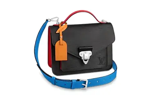 LOUIS VUITTON Epi Cow Leather One Shoulder Handbag Small Women's Black & Poppy Red & Royal Blue & Marigold Yellow