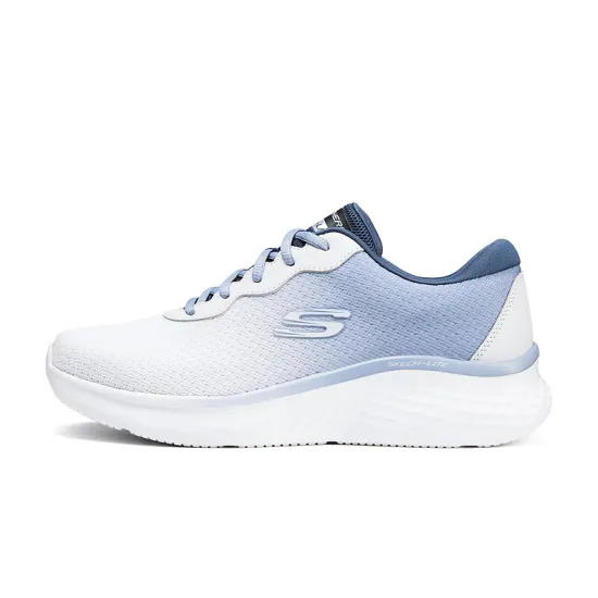 Skechers Cushioning Anti-Slip Wear-Resistant Breathability Low-Top Casual Running Shoes Men's White Blue