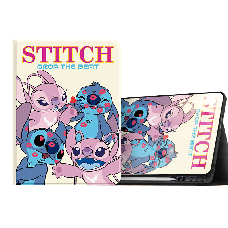 Disney Disney Stitch's Party book model with pen slot all-inclusive automatic wake-up sleep suitable for Apple ipad/pro/10/8/9/7/2022/2023/air/mini4/5/6 tablet protective case