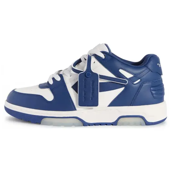 OFF-WHITE Out Of Office Ooo Low Tops White Royal Blue