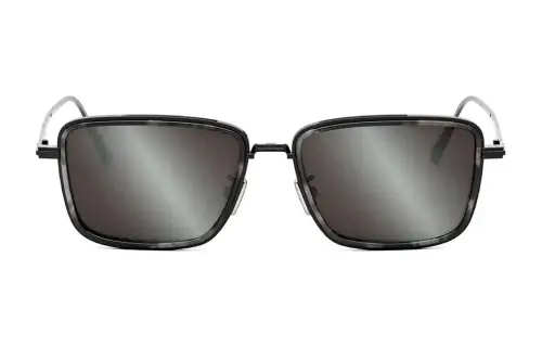 DIOR Metal Square Sunglasses Men's Black