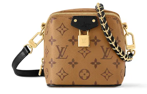 LOUIS VUITTON JUST In CASE Coated Canvas Shoulder Bag, Crossbody Bag Women's Brown & Black