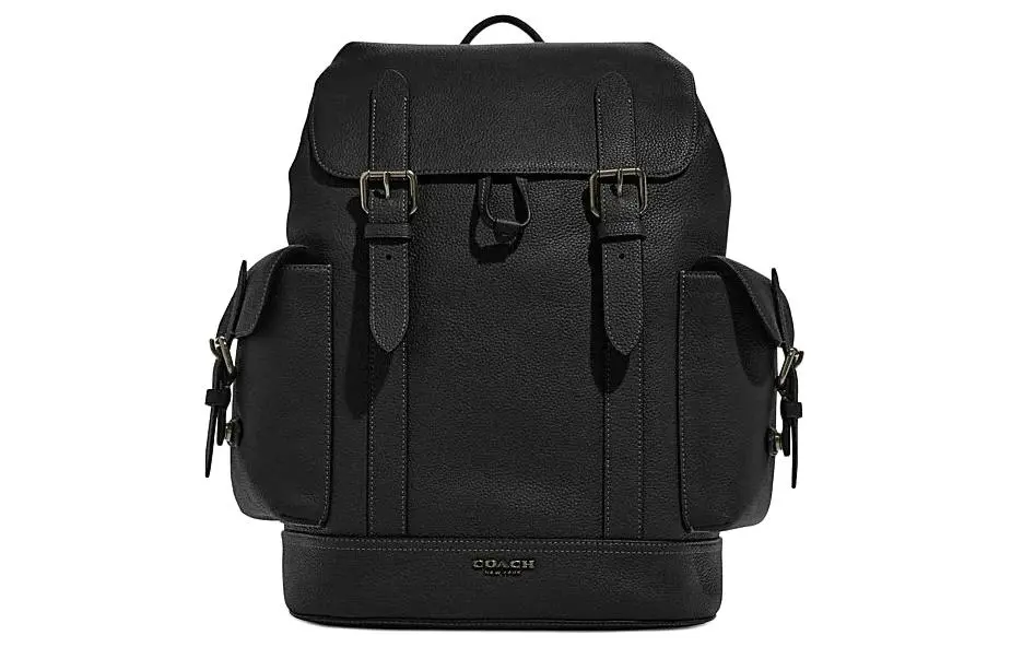 COACH Hudson Cow Leather Backpack Large Men's Black