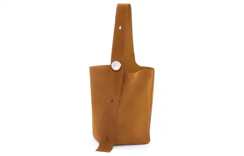 LOEWE Suede Cow Leather Bucket Bag, Handbag, Shoulder Bag Men's Tobacco
