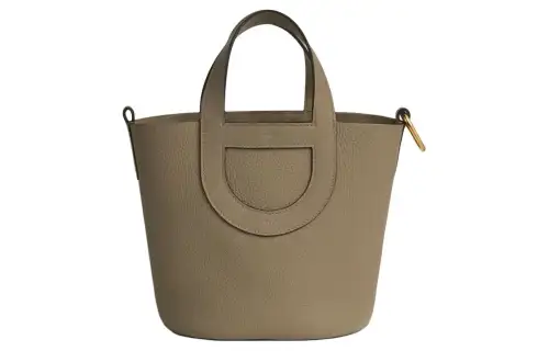 HERMES In The Loop Swift Leather Bucket Bag Handbag Women's Marfa Beige