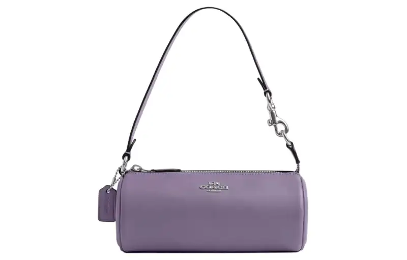 COACH Nolita Calfskin Cylinder Bag Handbag, Shoulder Bag Small Women's Purple