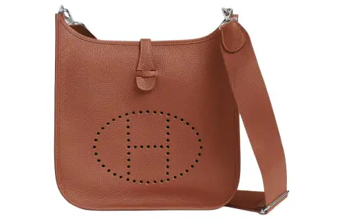 HERMES Evelyne Clemence Bullock Leather Crossbody Bag, Shoulder Bag 29 Women's 6C Cuivre Pumpkin/Copper Red