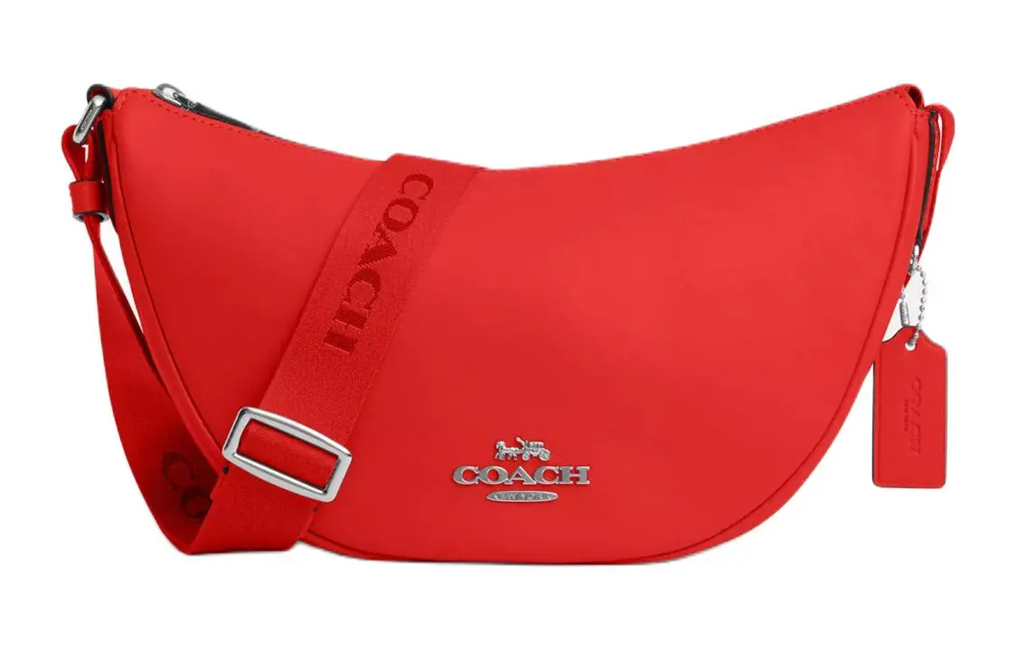 COACH Refined Calfskin Crossbody Bag, Shoulder Bag Large Women's Miami Red