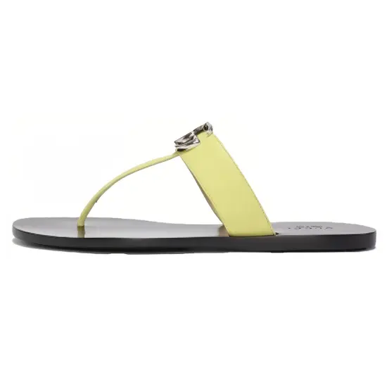 GUCCI Leather Sandals Yellow Women's