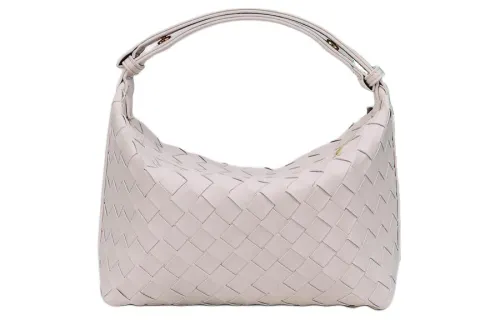 Bottega Veneta Cow Leather Handbag, Shoulder Bag Women's White