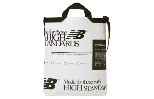 New Balance Polyester Shoulder Bag, Crossbody Bag, Handbag Unisex White