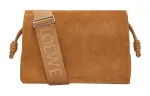 LOEWE Flamenco Suede Cow Leather Shoulder Bag, Crossbody Bag Men's Tobacco