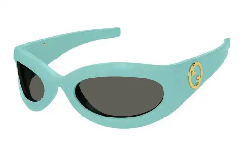 GUCCI Fashion Irregular Shape Sunglasses Unisex Light Blue