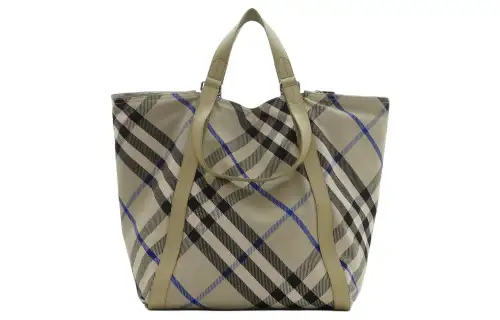 Burberry Polyester With Cotton Quality Tote Bag, Shopping Bag, Handbag Men's Moss Green