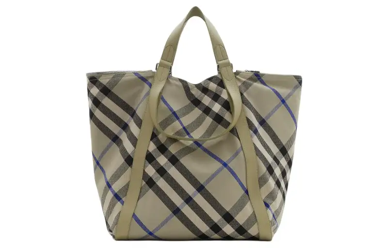Burberry Polyester With Cotton Quality Tote Bag, Shopping Bag, Handbag Men's Moss Green
