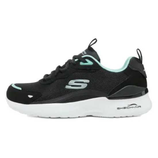Skechers Durable Breathable Low-Top Running Shoes Women's Black Green