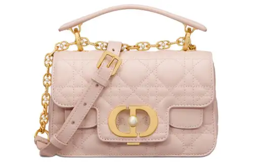 DIOR Wicker Pattern Cow Leather Shoulder Bag, Crossbody Bag, Handbag Mini Women's Rouge Pink