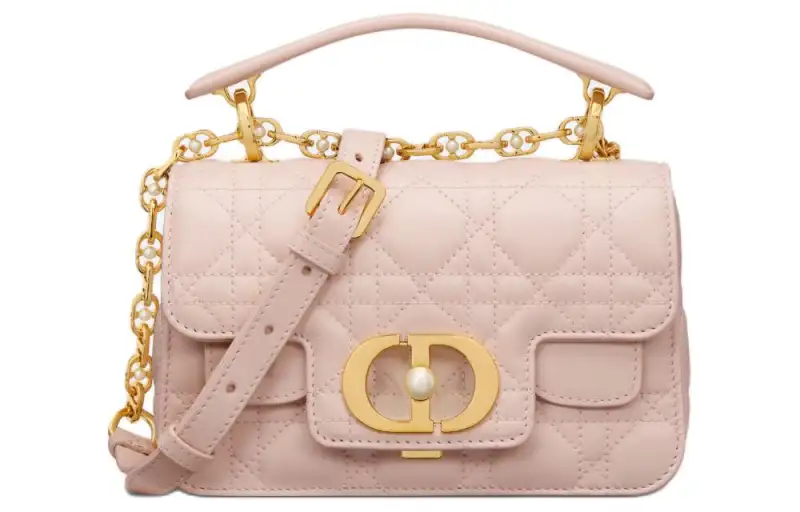DIOR Wicker Pattern Cow Leather Shoulder Bag, Crossbody Bag, Handbag Mini Women's Rouge Pink