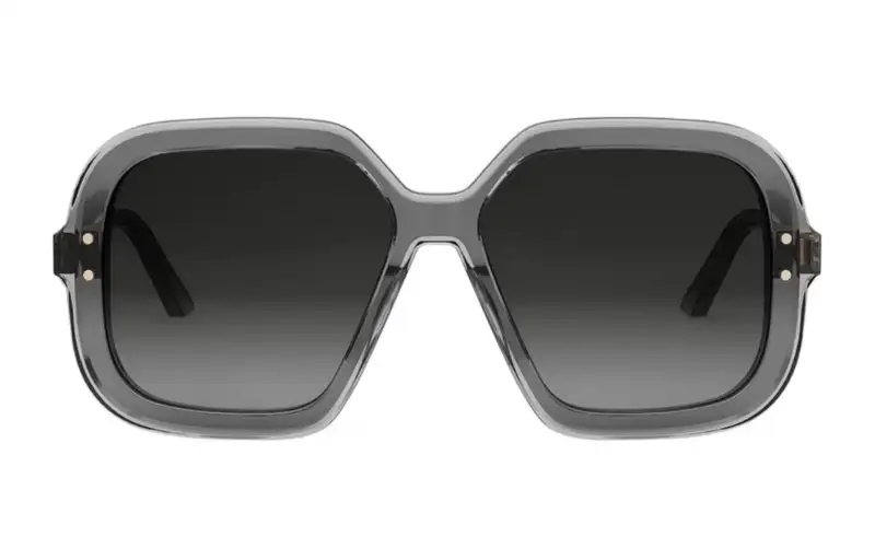 DIOR Acetate Irregular Shape Sunglasses Men's Gray