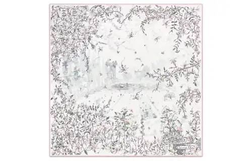 DIOR Silk Scarves Women's White