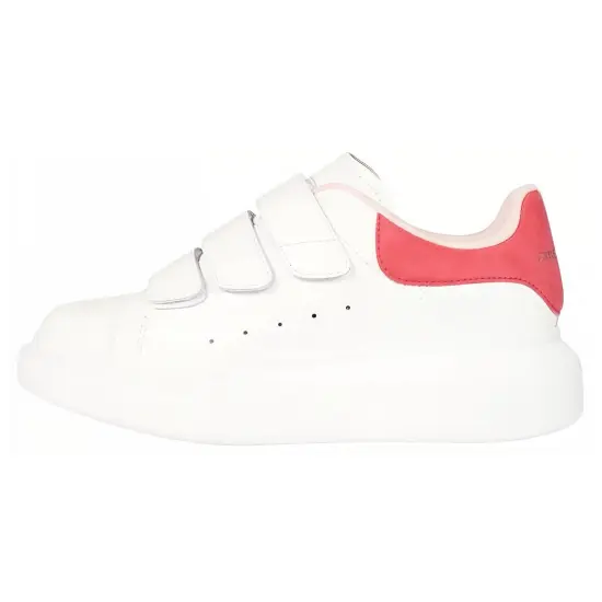 Alexander McQueen Leather Sneakers 'White Pink' Women's